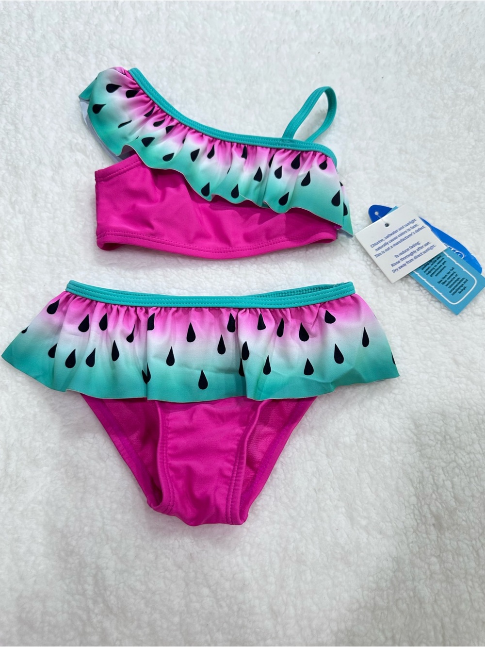 Girl’s Watermelon Ruffle Bikini